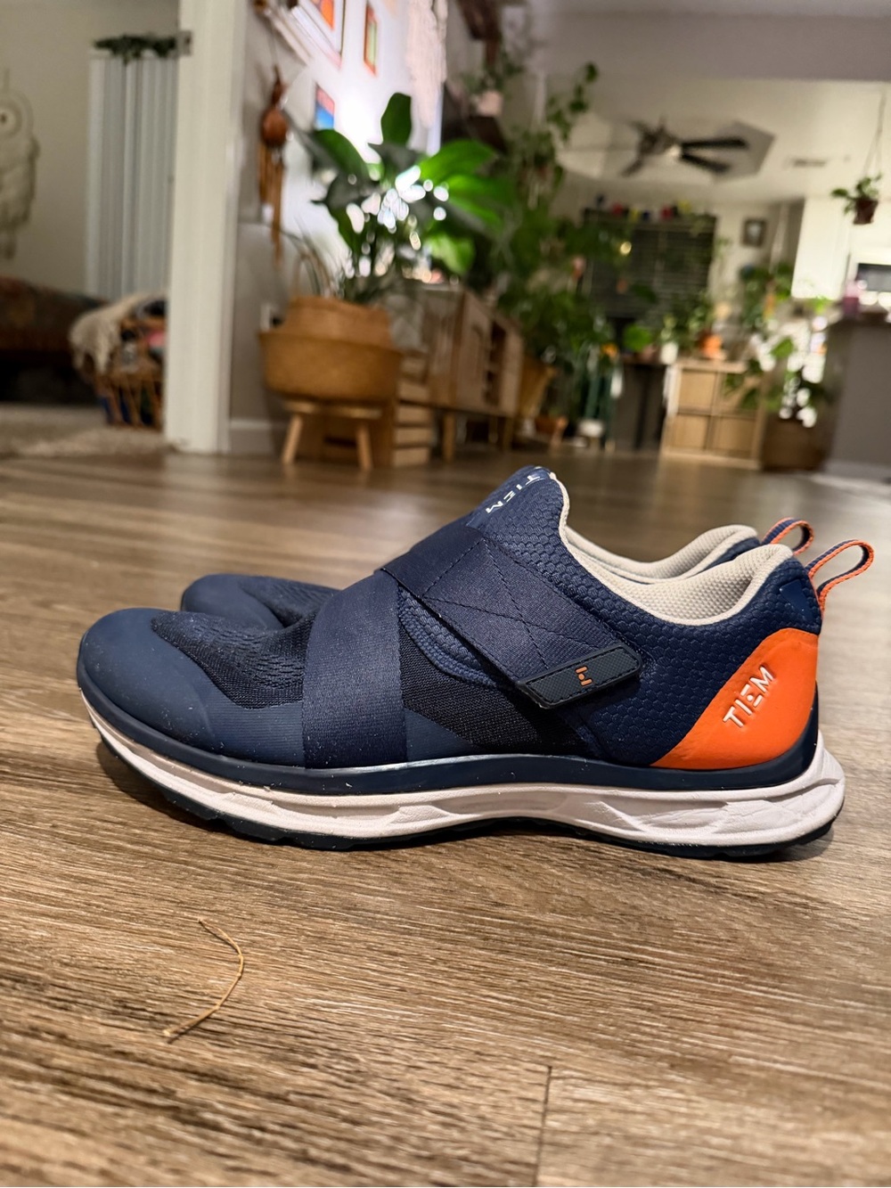 TIEM Slipstream Indoor Cycling Shoes - Navy / Orange - Men's Size 11
